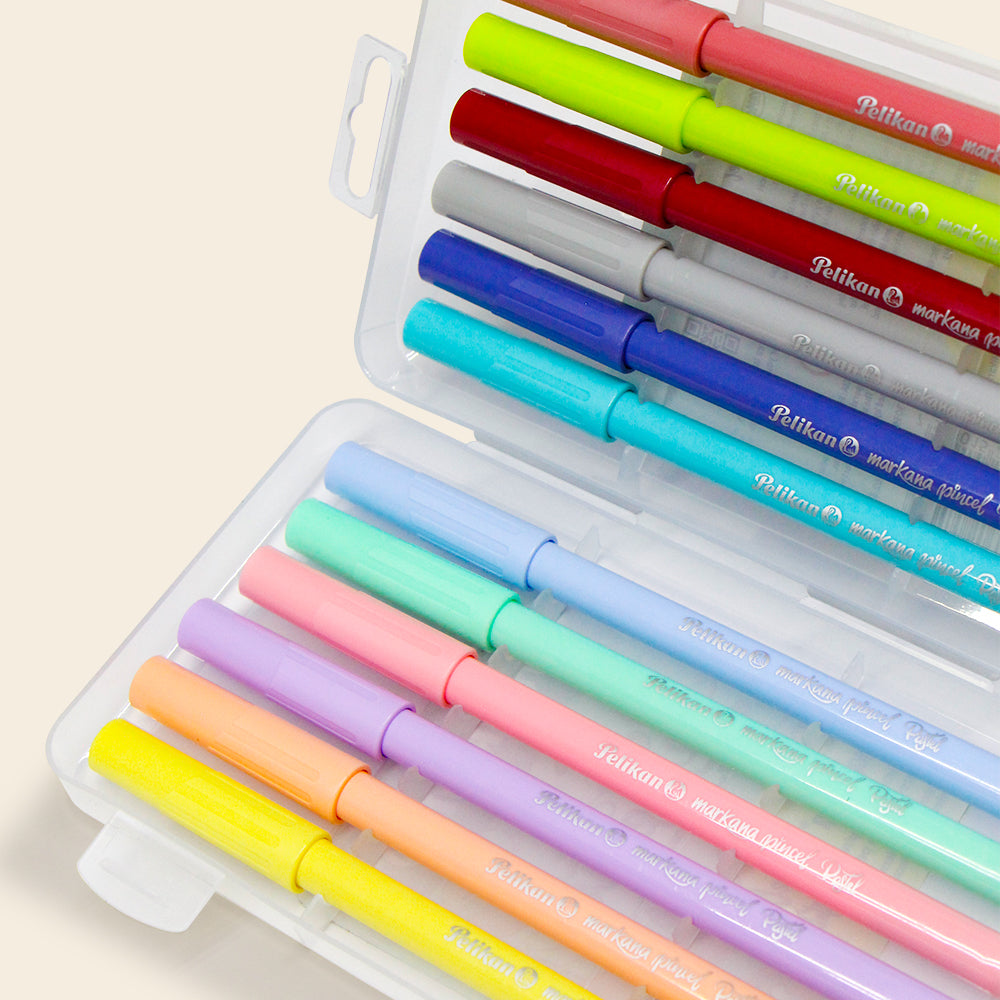 Pelikan Markana Pincel, Colores Pastel Estuche con 12 Piezas
