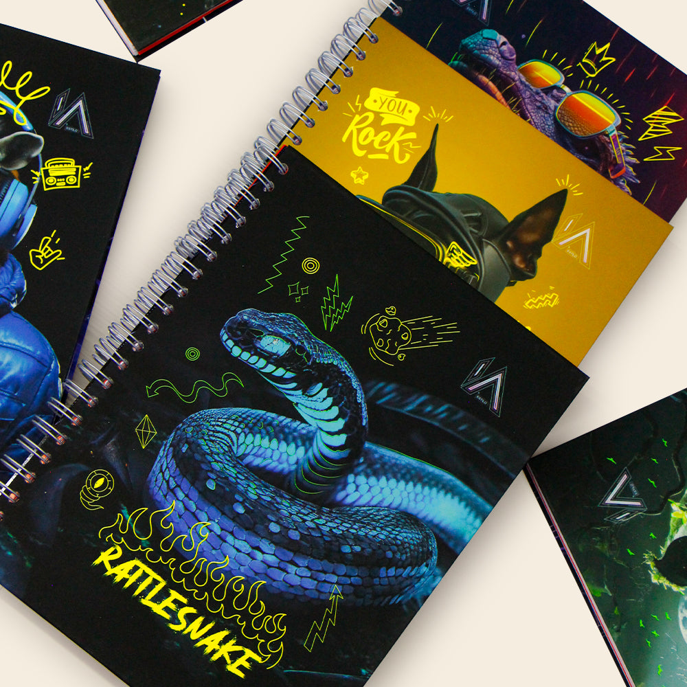 Libreta Profesional 200 Hojas Raya KYMA Estilo IA Neón