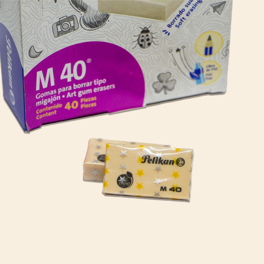 Goma Para Borrar M40 Pelikan Paquete con 40 Piezas