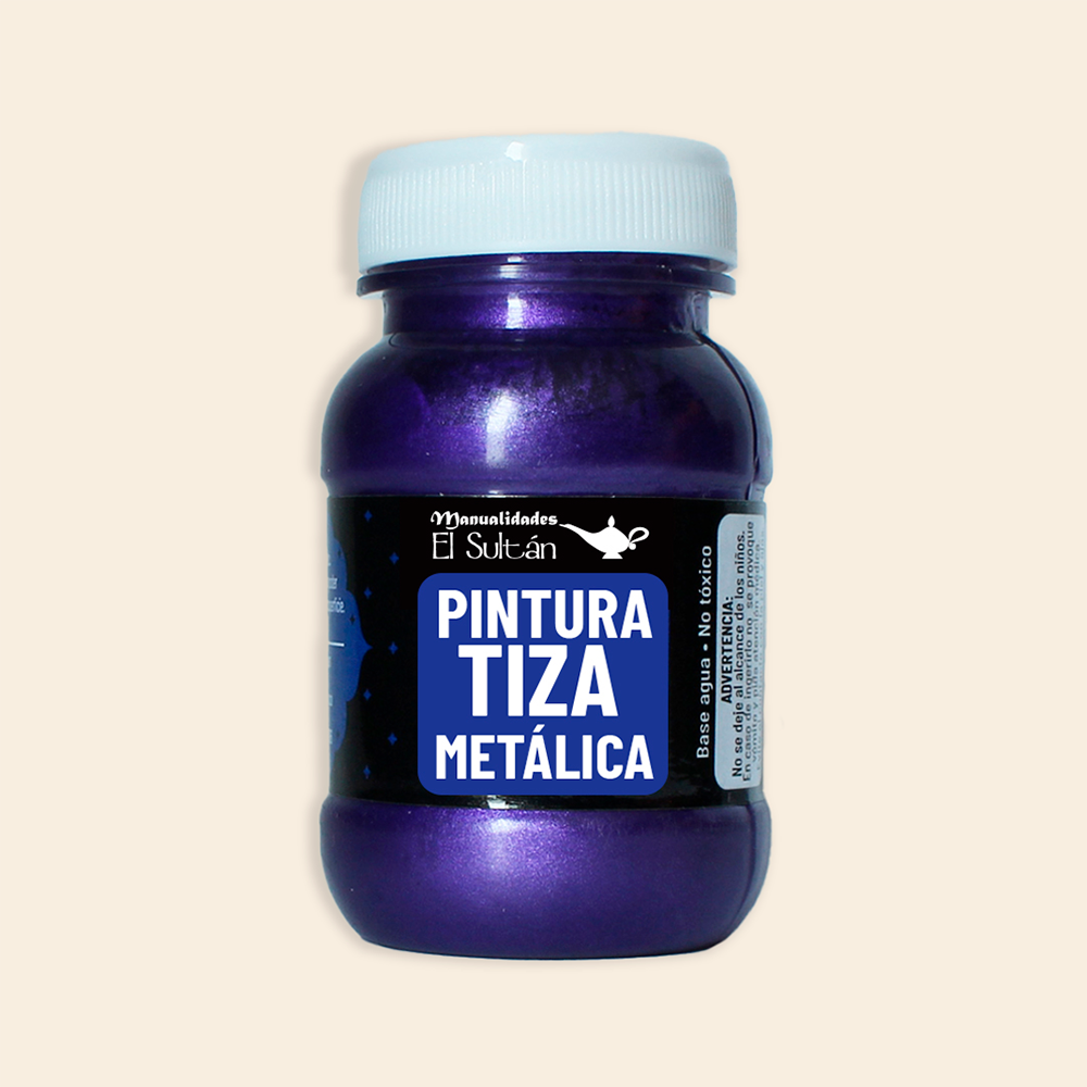 Pintura Tiza Metálica El Sultán Frasco con 100ML