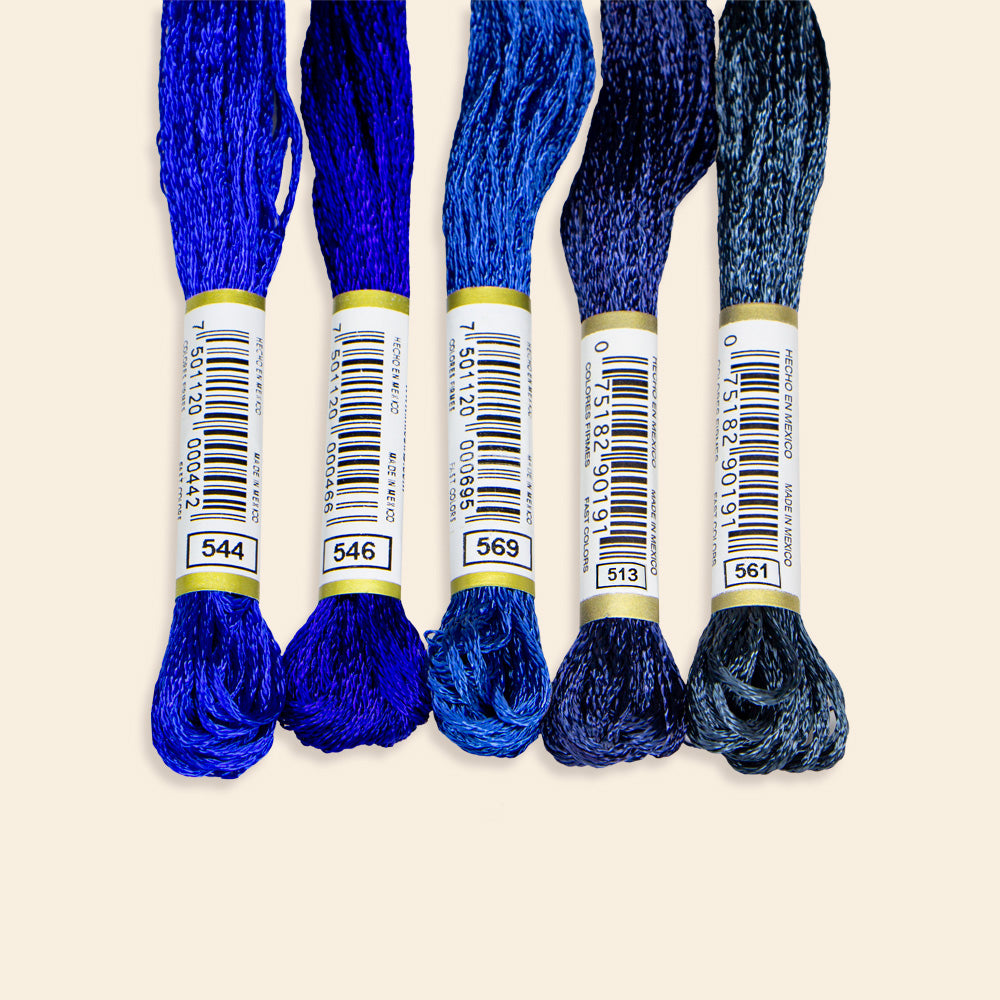 Hilo Vela Para Bordar Rayón Madeja de 8 Metros Varios Colores