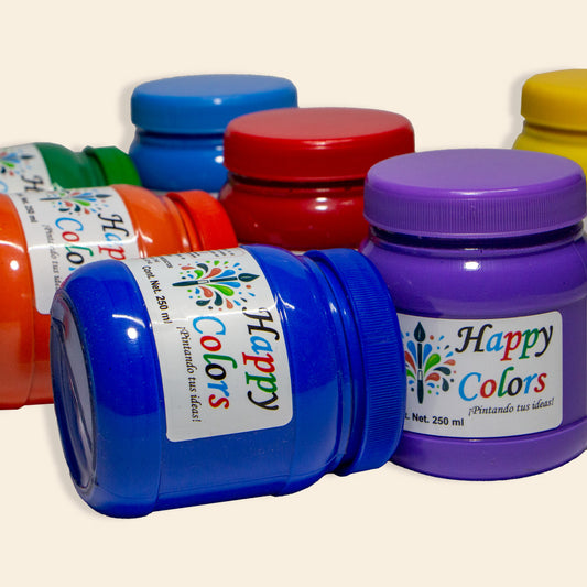 Pintura Acrílica 100% Mexicana Happy Colors Bote Con 250ML