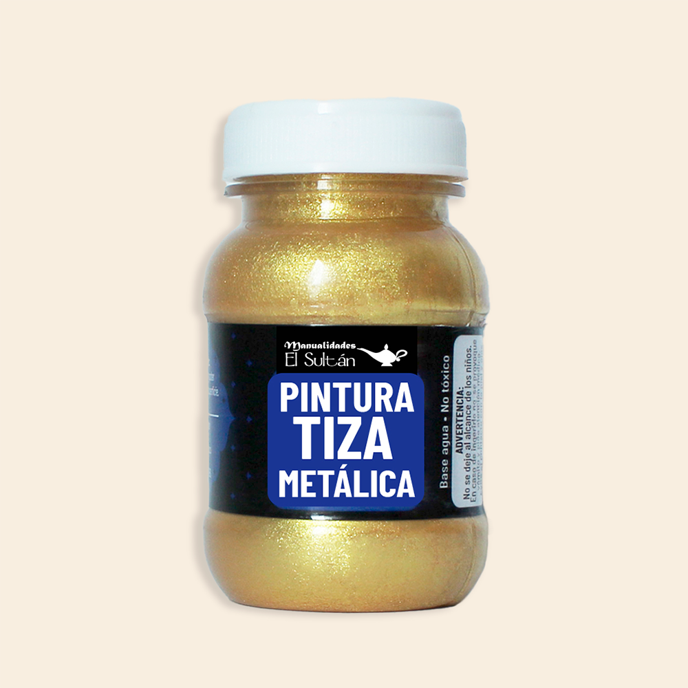Pintura Tiza Metálica El Sultán Frasco con 100ML