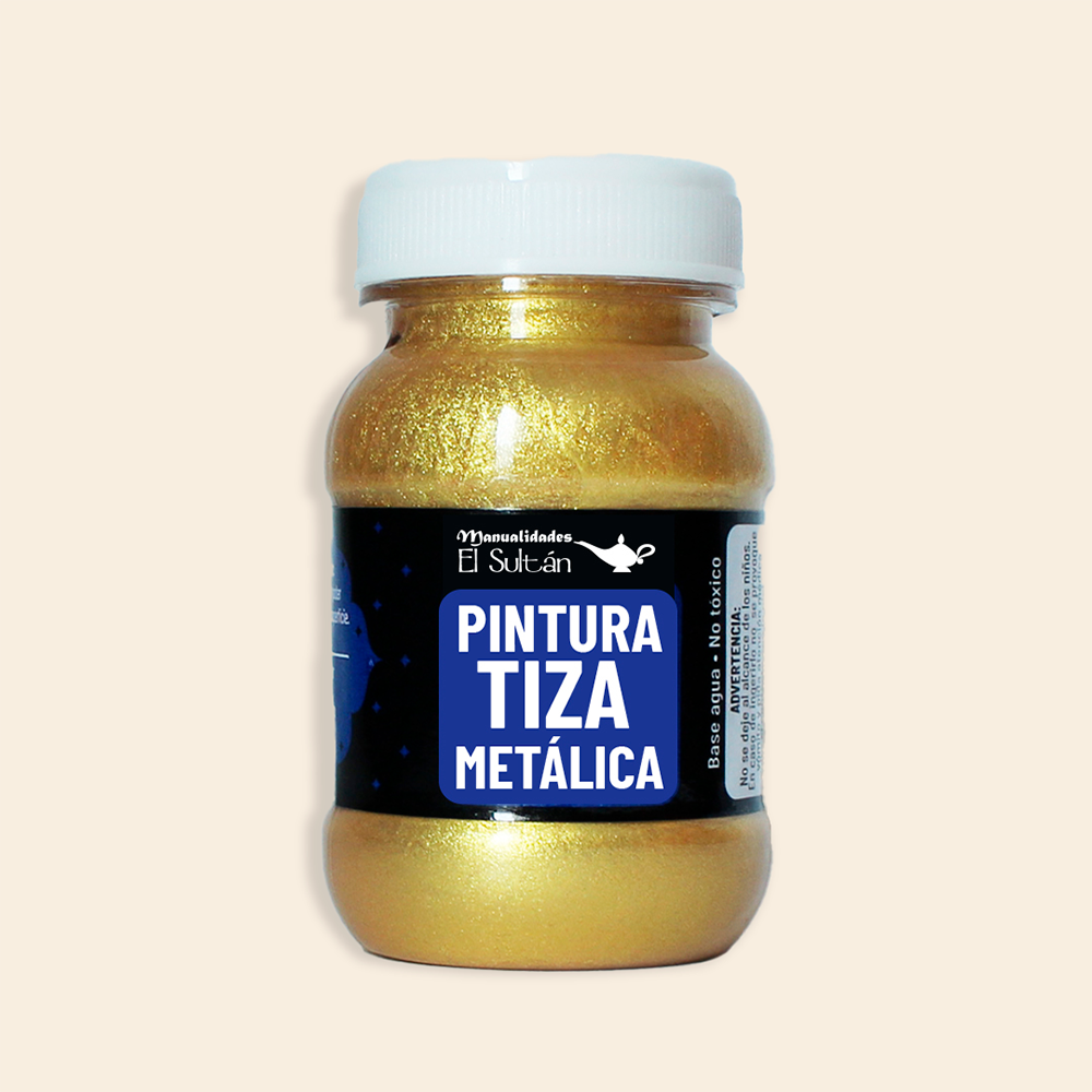 Pintura Tiza Metálica El Sultán Frasco con 100ML
