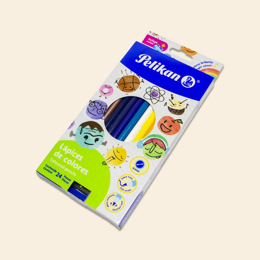 Colores Pelikan Redondos Con 24 Piezas