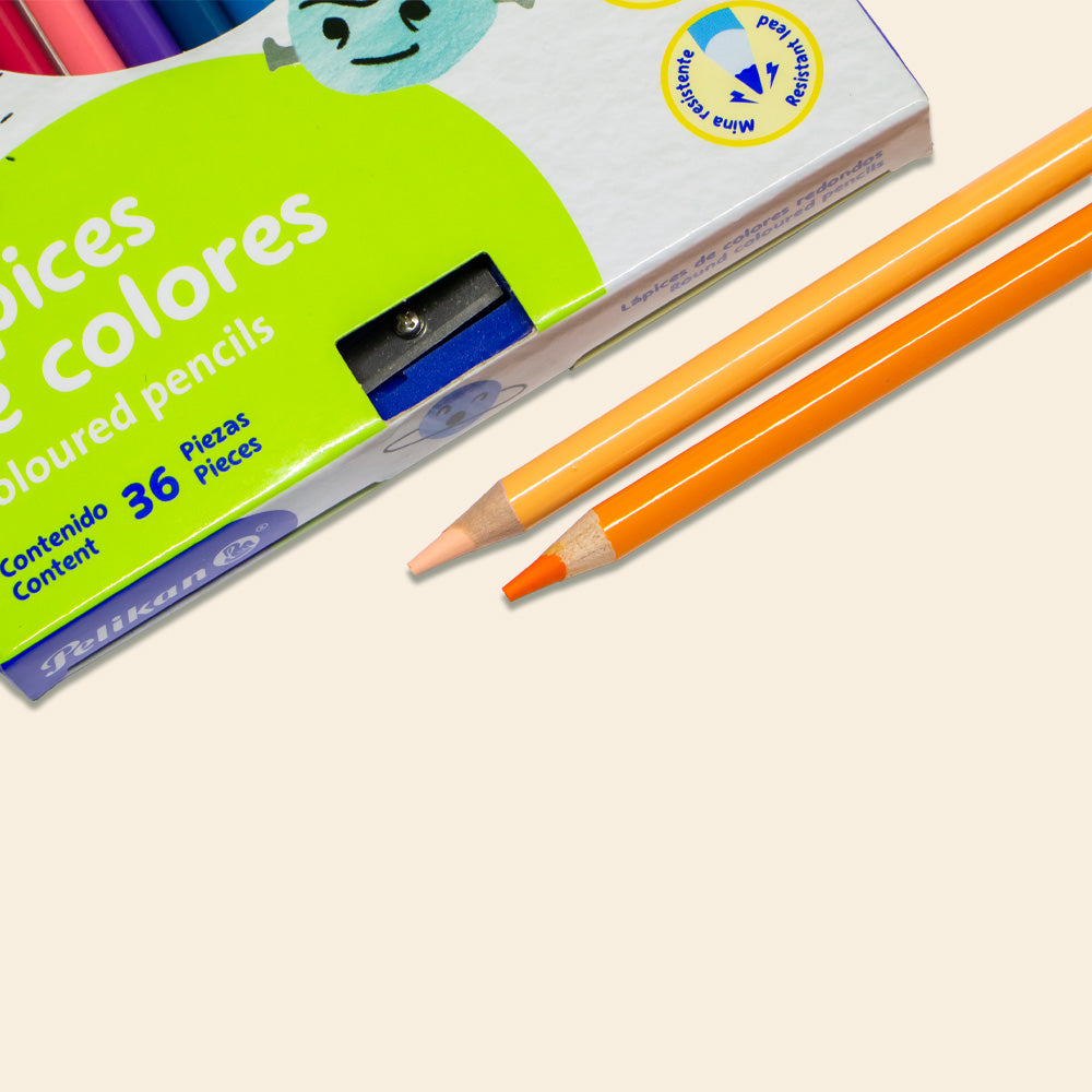 Colores Pelikan Con 36 Piezas Pelikan Redondos