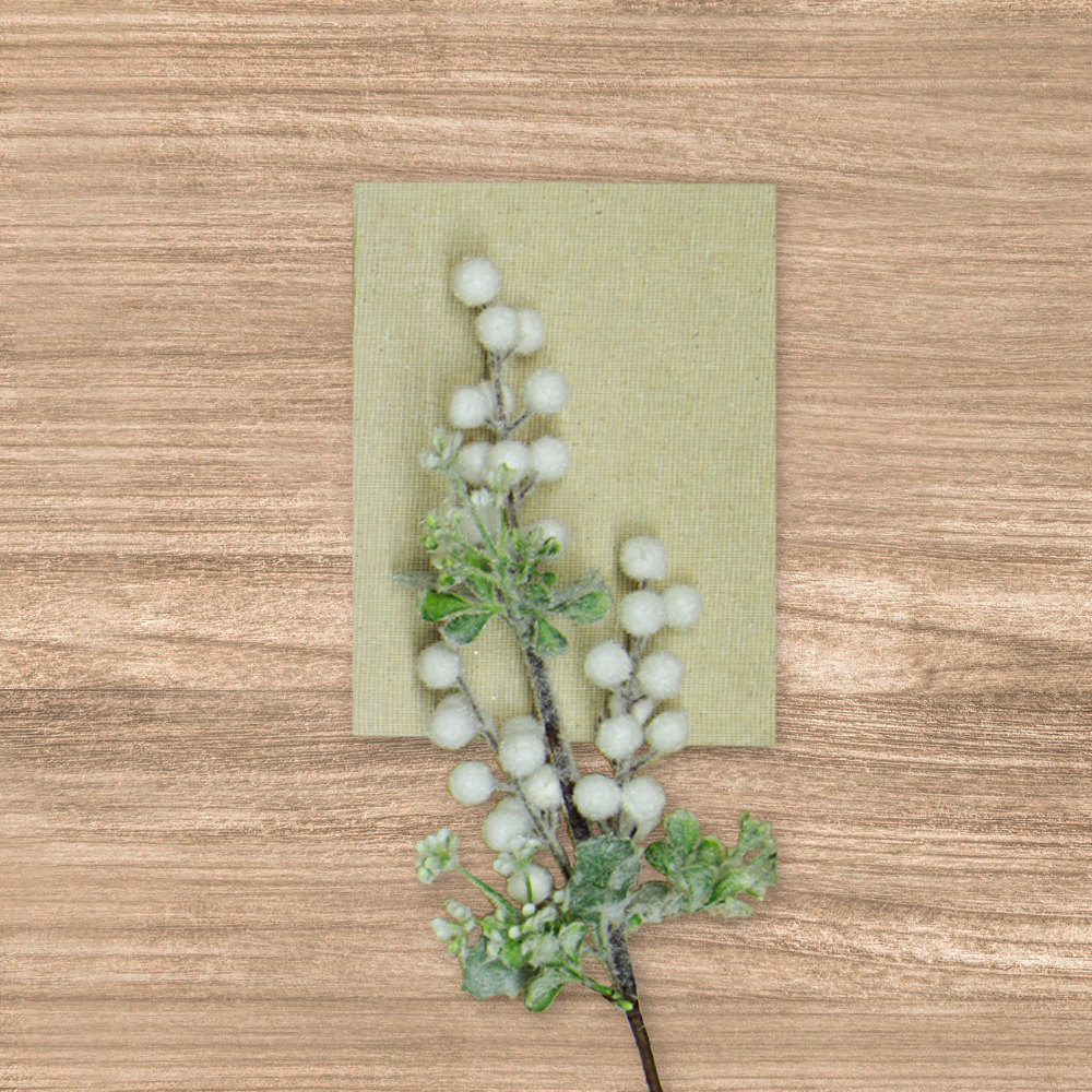 Pieza de Rama Berrie C/Piña Nevada Verde/Blanco