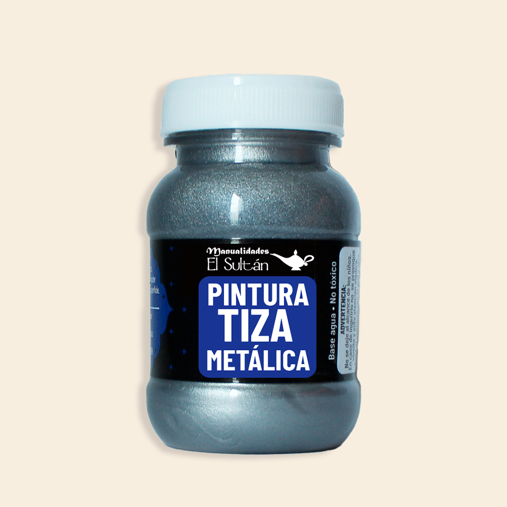 Pintura Tiza Metálica El Sultán Frasco con 100ML