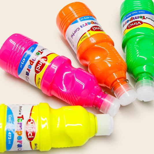 Pintura Tempera Cartel Neón Con 473 ML