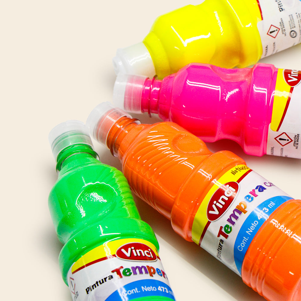 Pintura Tempera Cartel Neón Con 473 ML