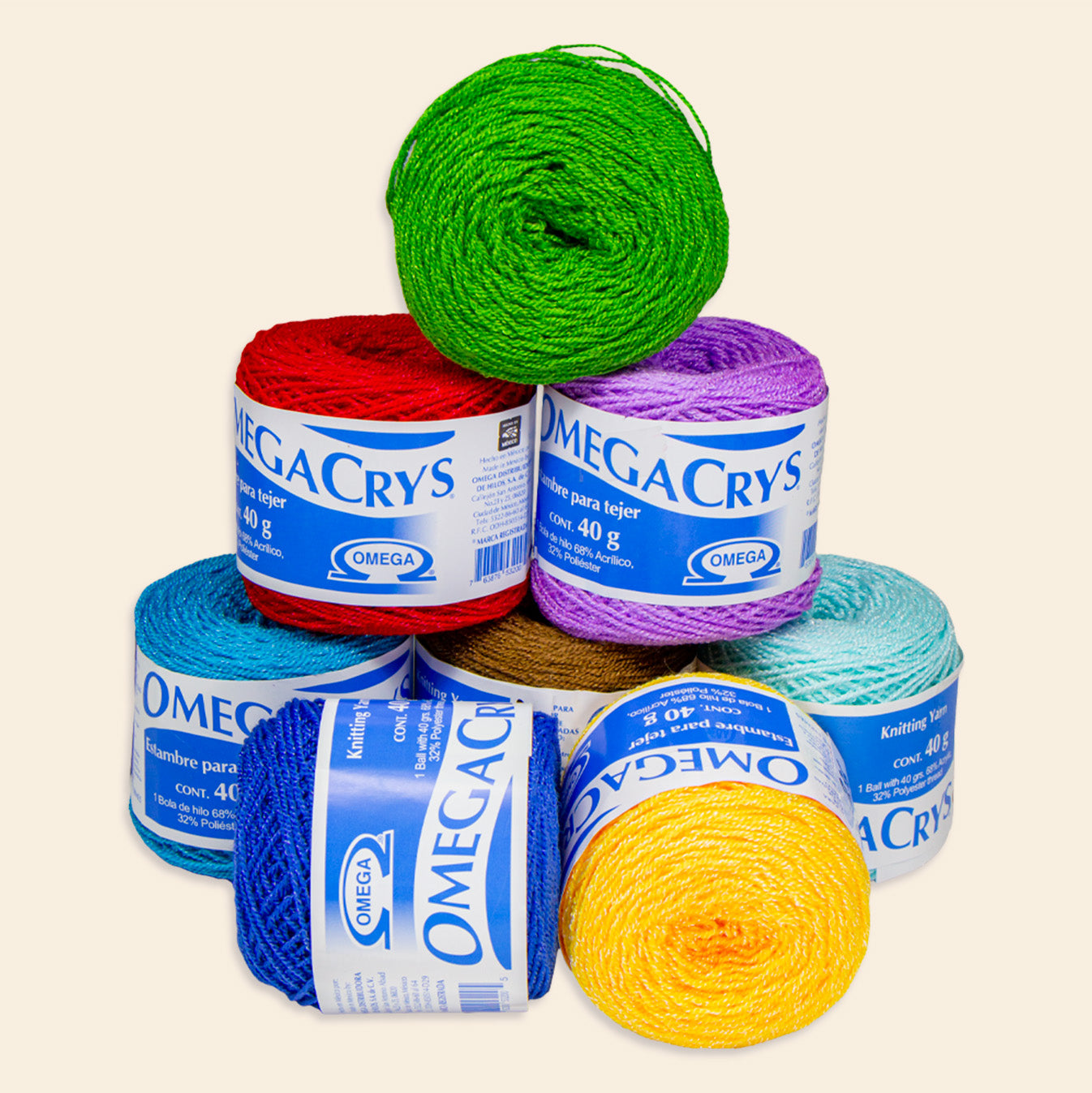 Estambre Omega Crys Bola con 50 G