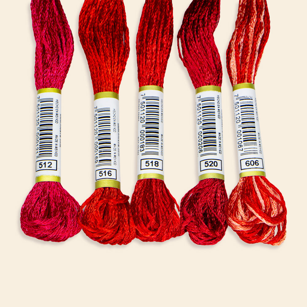 Hilo Vela Para Bordar Rayón Madeja de 8 Metros Varios Colores