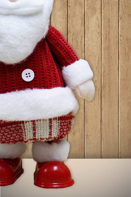 Pieza Santa C/Gorro, Música Y Movimiento. Rojo/Blanco