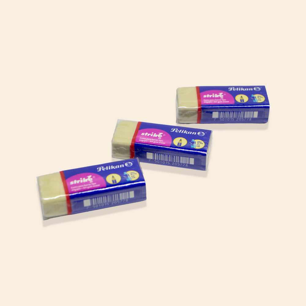 Goma Blanca Para Borrar Strike-20 Pelikan Paquete con 20 Piezas