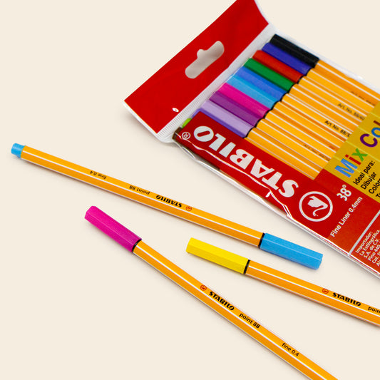 Stabilo Mix Colors Set con 12 Piezas 0.4mm