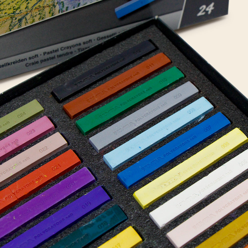 Crayones Suaves Tonos Pastel Profesionales LYRA Set con 24 Piezas