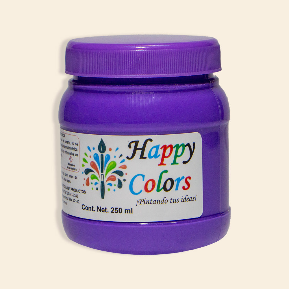 Pintura Acrílica 100% Mexicana Happy Colors Bote Con 250ML