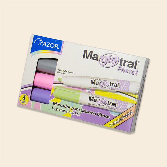 Marcadores P/ Pizarrón En 4 Tonos Pastel