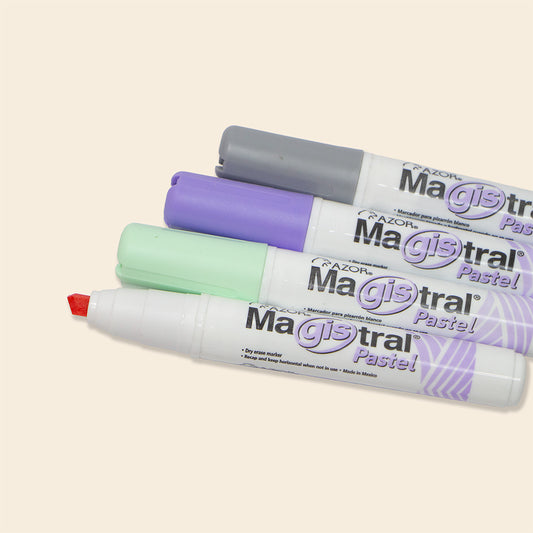 Marcadores P/ Pizarrón En 4 Tonos Pastel